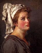 Jacques-Louis David Louis David Portrait Of A Young Woman In A Turban oil on canvas